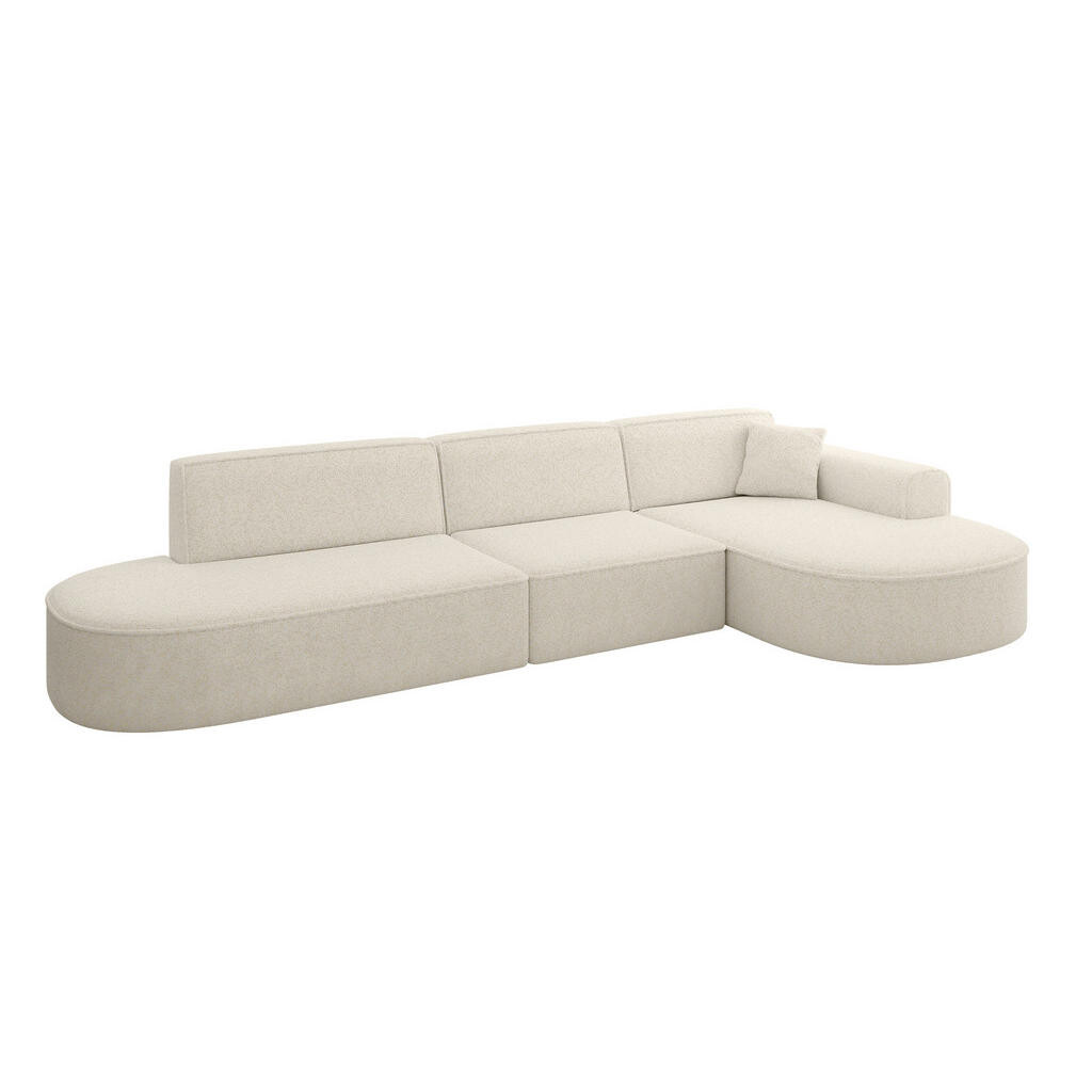 ALTDECOR ROHOVÁ SEDACÍ SOUPRAVA s otomanem vpravo MARI-L2 – 328 x 171 x 79 cm, krémová, látka