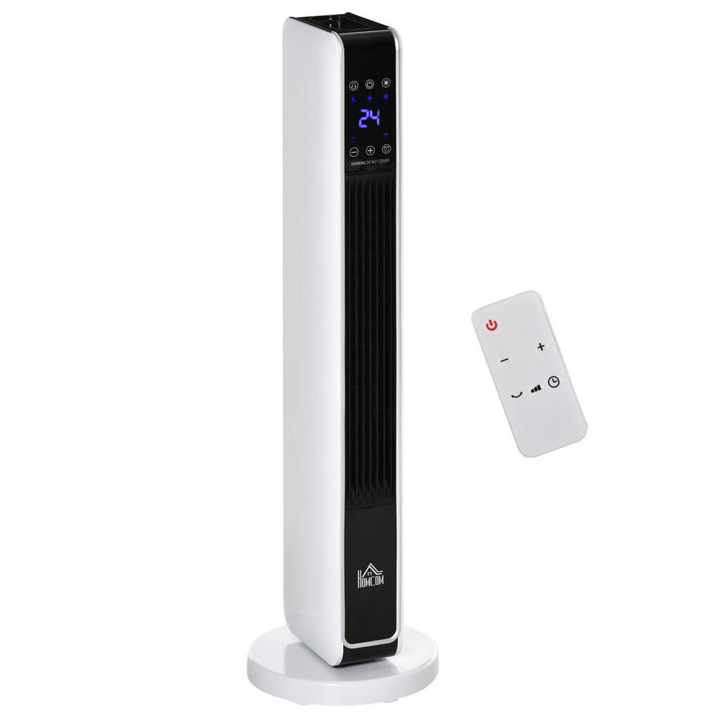 HOMCOM TOPIDLO, 2200 W, s dálkovým ovládáním, 8hodinovým časovačem, ABS, PA, bílá + černá