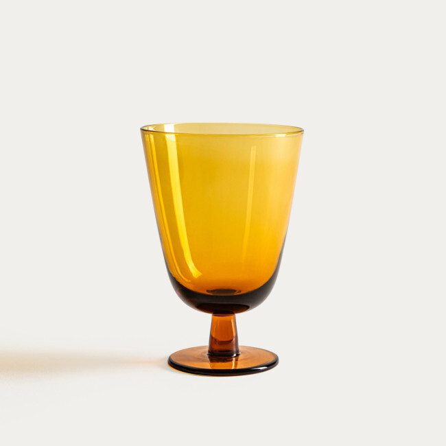 Pohár na krátké stopce AMBERIS jantarový 790737 330 ml