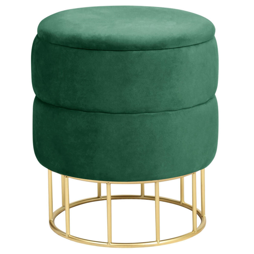 RAUMHIRSCH FURNITURE ČALOUNĚNÁ STOLIČKA zelená 37/42/37