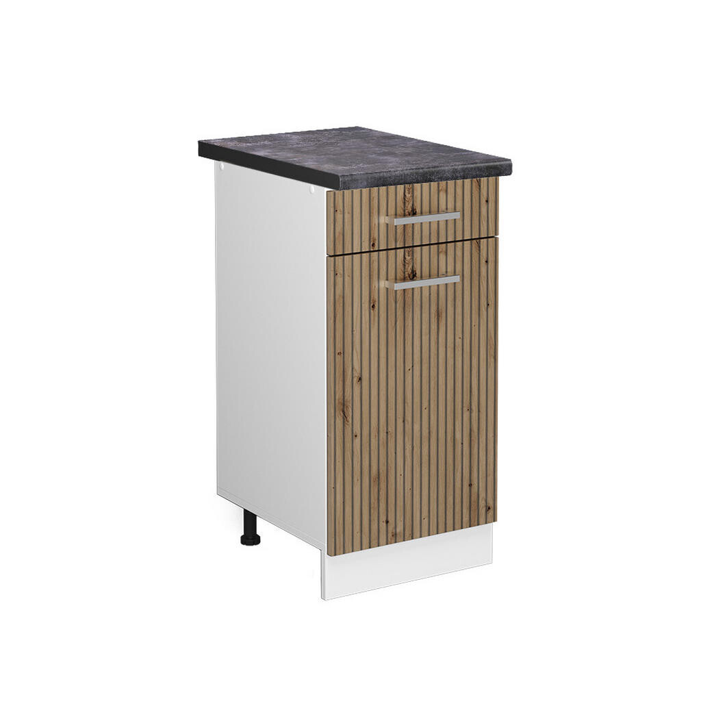 Vicco SPODNÍ SKŘÍŇKA KUCHYŇSKÉ LINKY R-Line Řemeslný dub 40 cm , PD Antracit