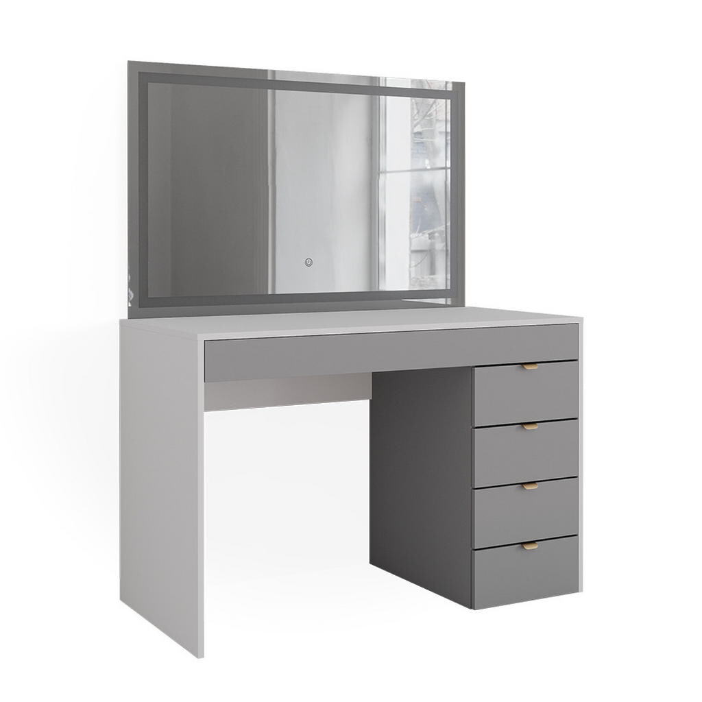 Vicco TOALETNÍ STOLEK Elise Bílá/šedá/šedá 115 cm s LED zrcadlem
