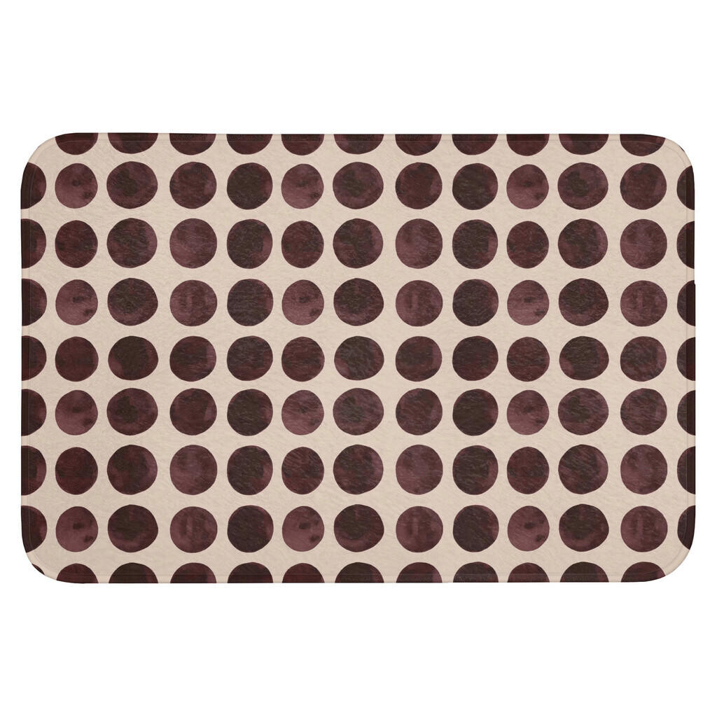 OnlyWow KOUPELNOVÁ PŘEDLOŽKA Puntíky - Vzor - Hnědý 90x60 cm