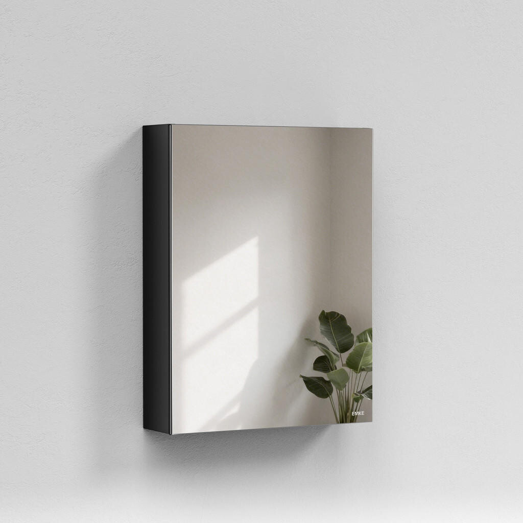EMKE KOUPELNOVÁ ZRCADLOVÁ SKŘÍŇKA černá, 65/50 cm