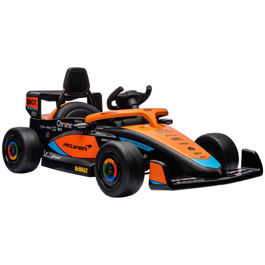 AIYAPLAY DĚTSKÉ elektrické auto, 12V dětské vozidlo s 2,4G dálkovým ovládáním, MP3 USB, oranžové