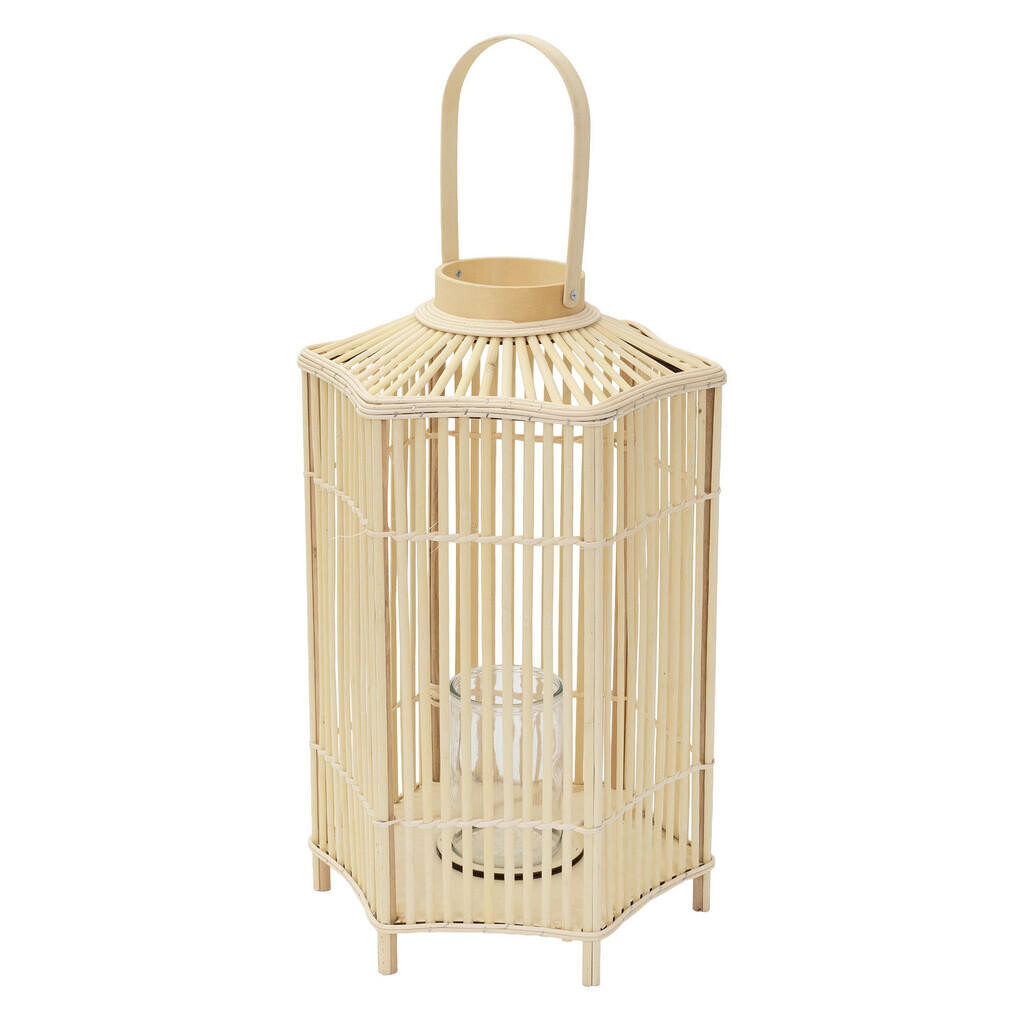 ECD-Germany BAMBUSOVÁ LAMPION H: 75 cm Barva dřeva Boho styl