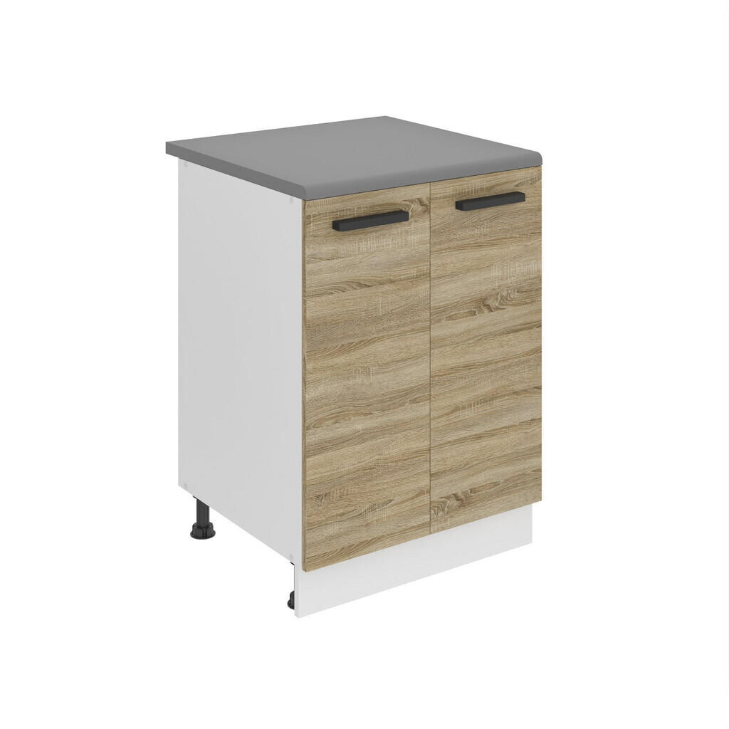B BELINI GROUP KUCHYŇSKÁ SPODNÍ SKŘÍŇKA 60 cm SD2, s pracovní deskou, s 2 dvířky, Dub Sonoma