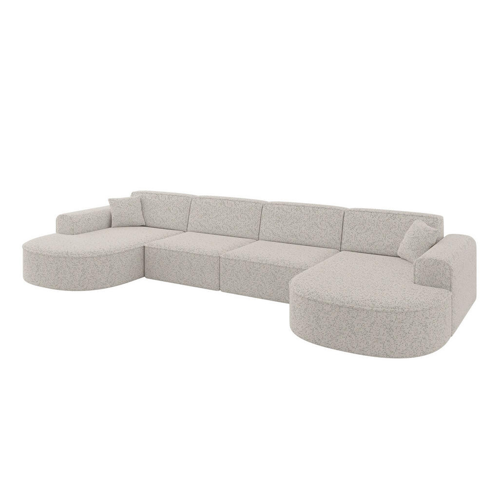 ALTDECOR SEDACÍ SOUPRAVA MARI-U2 – 388 x 171 x 79 cm světle šedá látka
