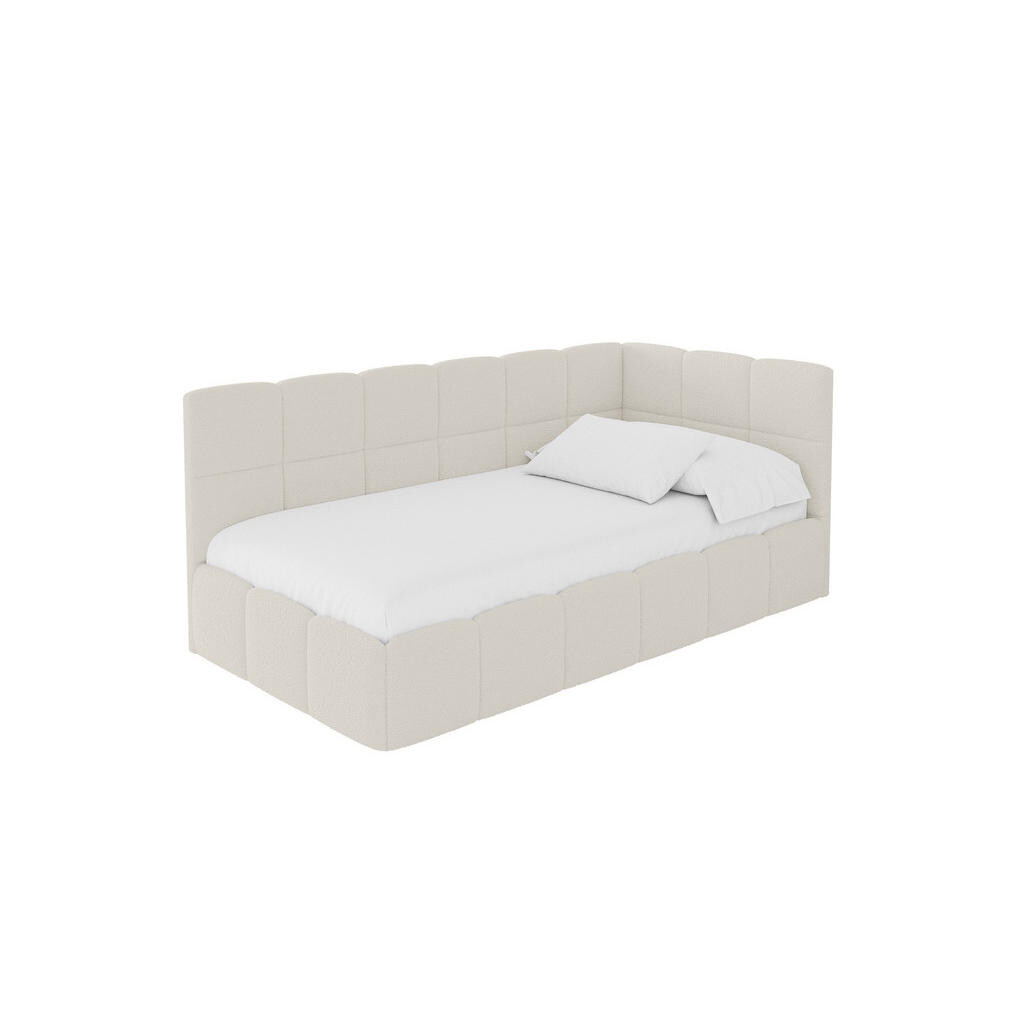 ALTDECOR JEDNOLŮŽKOVÁ POSTEL pro mládež s úložným prostorem vlevo, bez matrace - LIVY 80x200 béžová