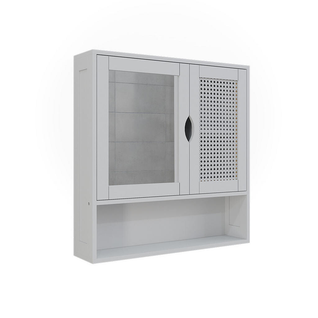 Vicco KOUPELNOVÁ ZRCADLOVÁ SKŘÍŇKA Liora Bílá 56 x 58 cm se 2 dveřmi