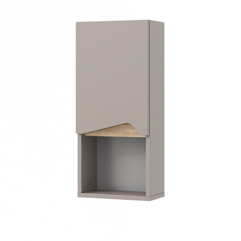 Vicco SKŘÍŇKA DO KOUPELNY Marelle Greige 30 x 67 cm s dvířky a otevřenou přihrádkou