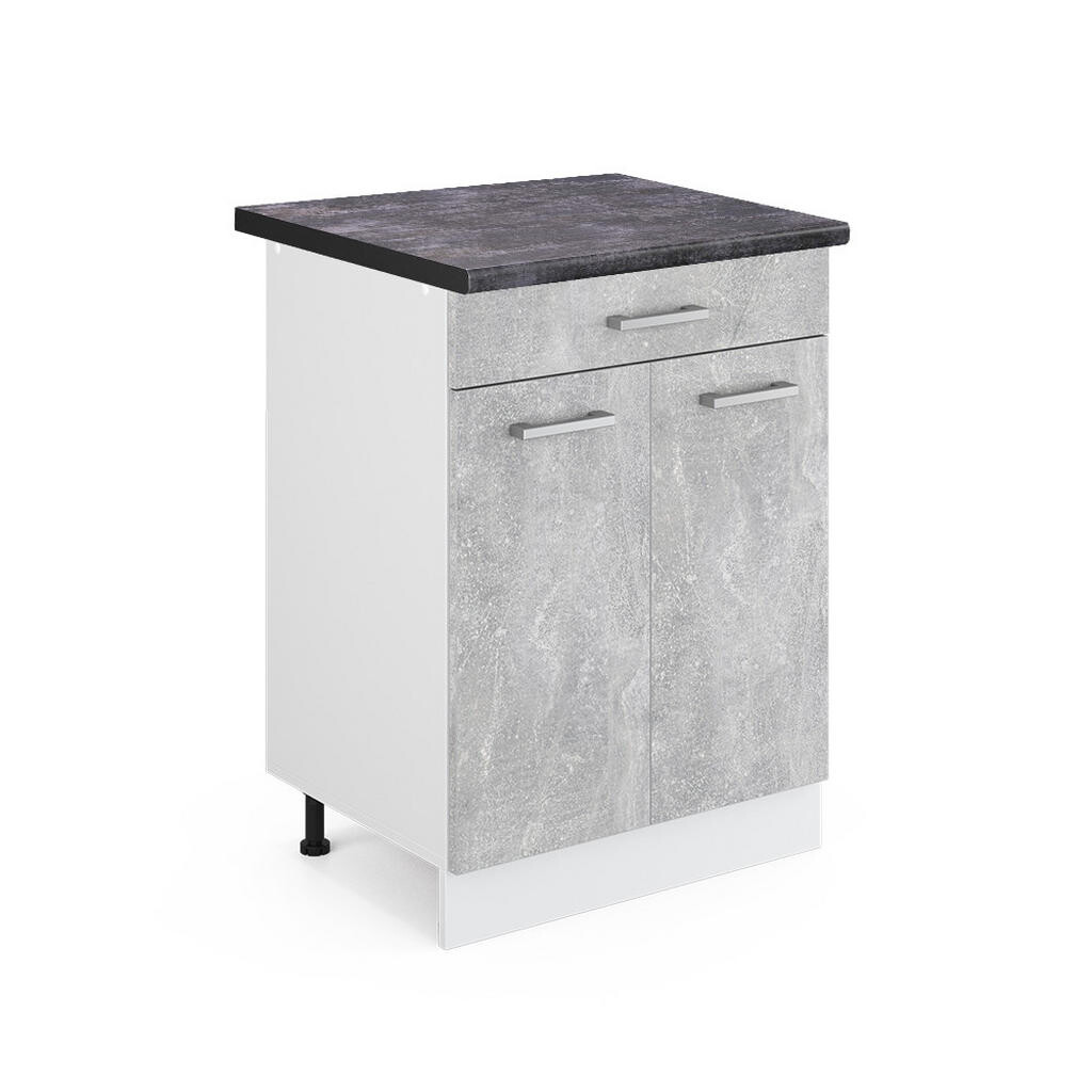 Vicco SPODNÍ SKŘÍŇKA KUCHYŇSKÉ LINKY R-Line Beton 60 cm se zásuvkou, PD Antracit