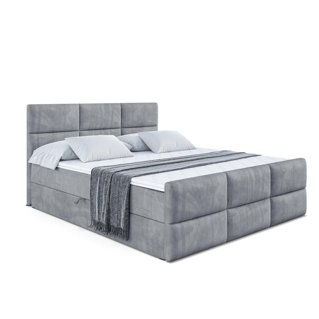 ALTDECOR AMERICKÁ postel OHIO-Z – 120 × 200 cm – H3 – šedá