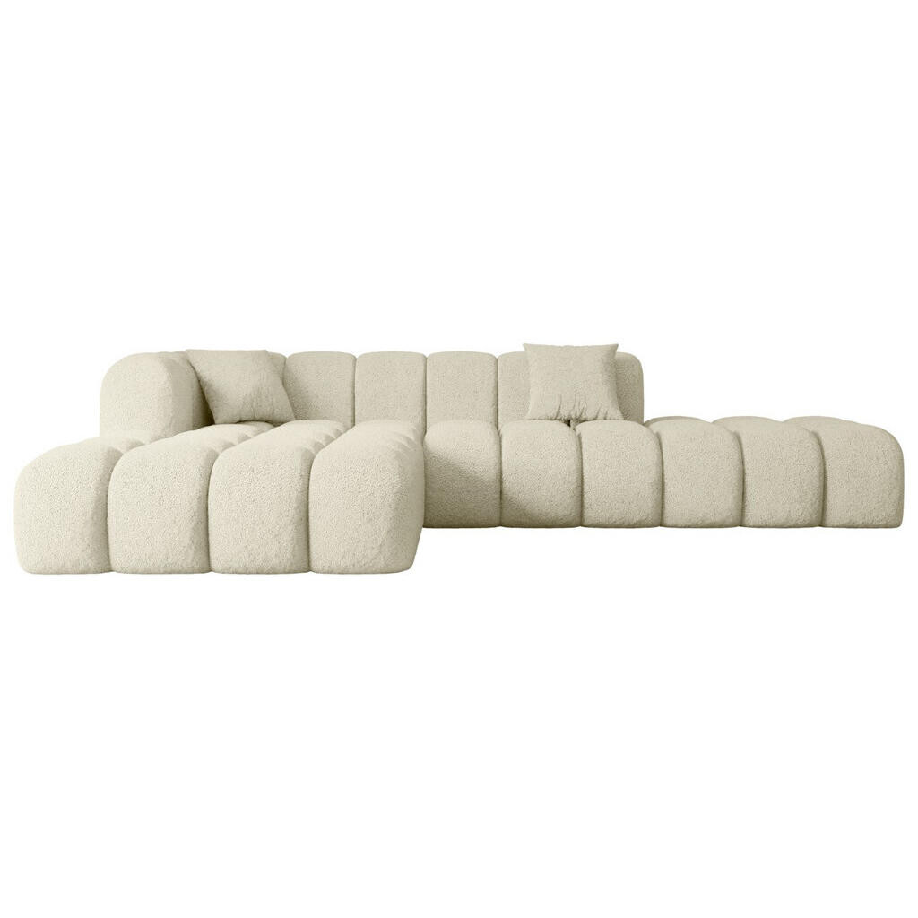 ALTDECOR ROHOVÁ SEDACÍ SOUPRAVA s otomanem vlevo OLEA-L2 – 289 × 176 × 71 cm, béžová