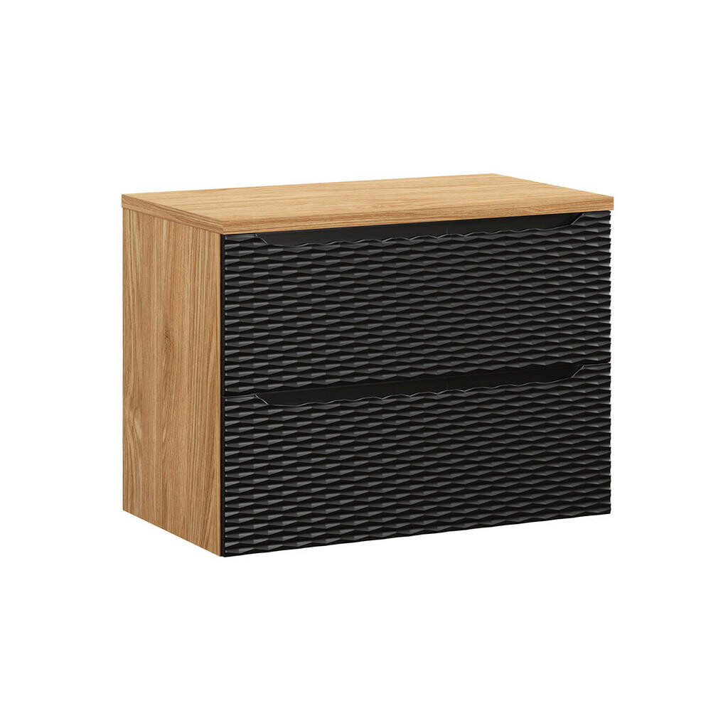 Petits-meubles SKŘÍŇKA POD UMYVADLO 80cm Elora Černá a dřevěná