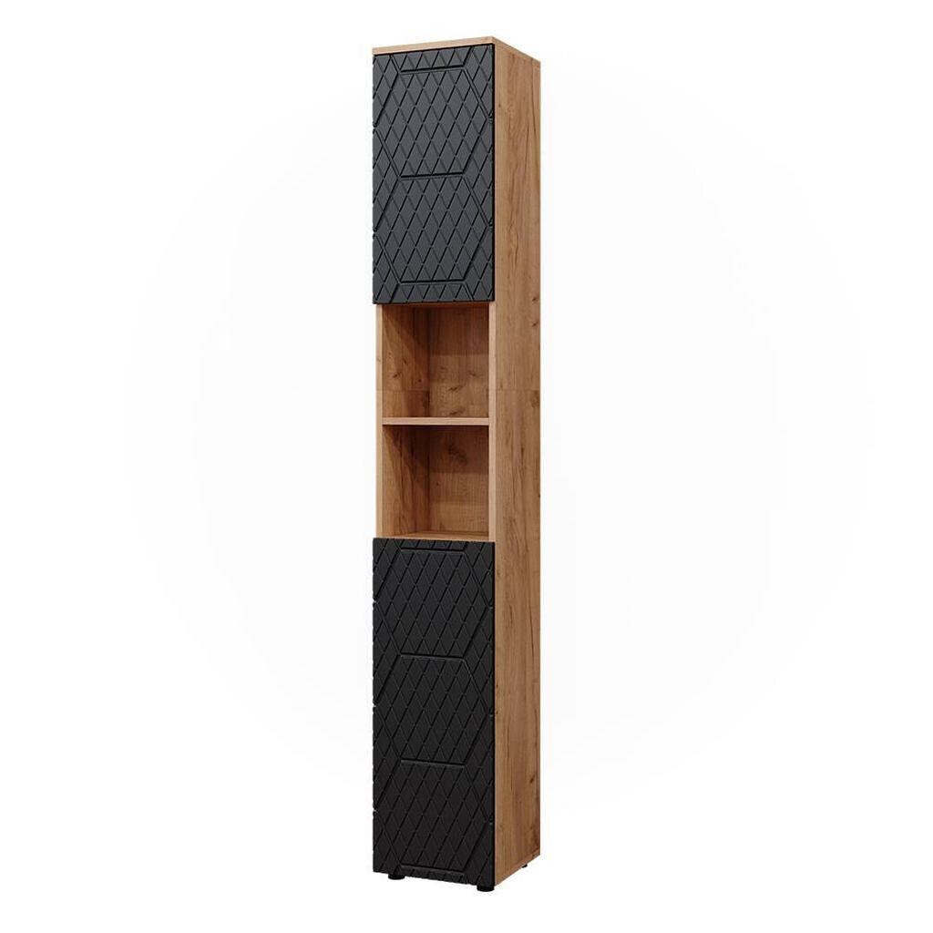 Vicco KOUPELNOVÁ SKŘÍŇKA Irma Antracit se strukturou včelí plástve 30 x 192 cm