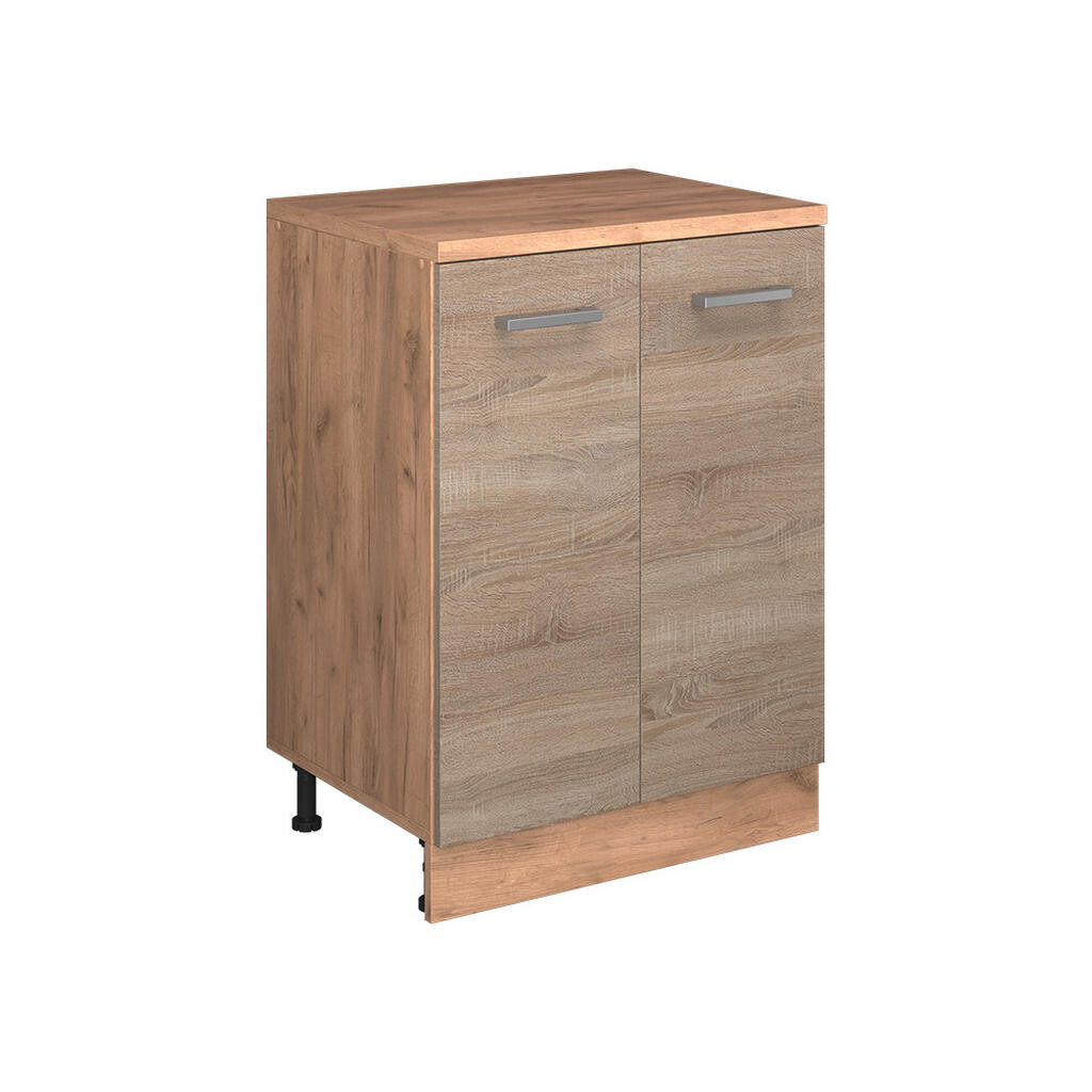 Vicco KUCHYŇSKÁ SKŘÍŇKA POD ŠIKMOU STŘECHU R-Line, Sonoma, 60 cm bez šikminy se 2 dveřmi