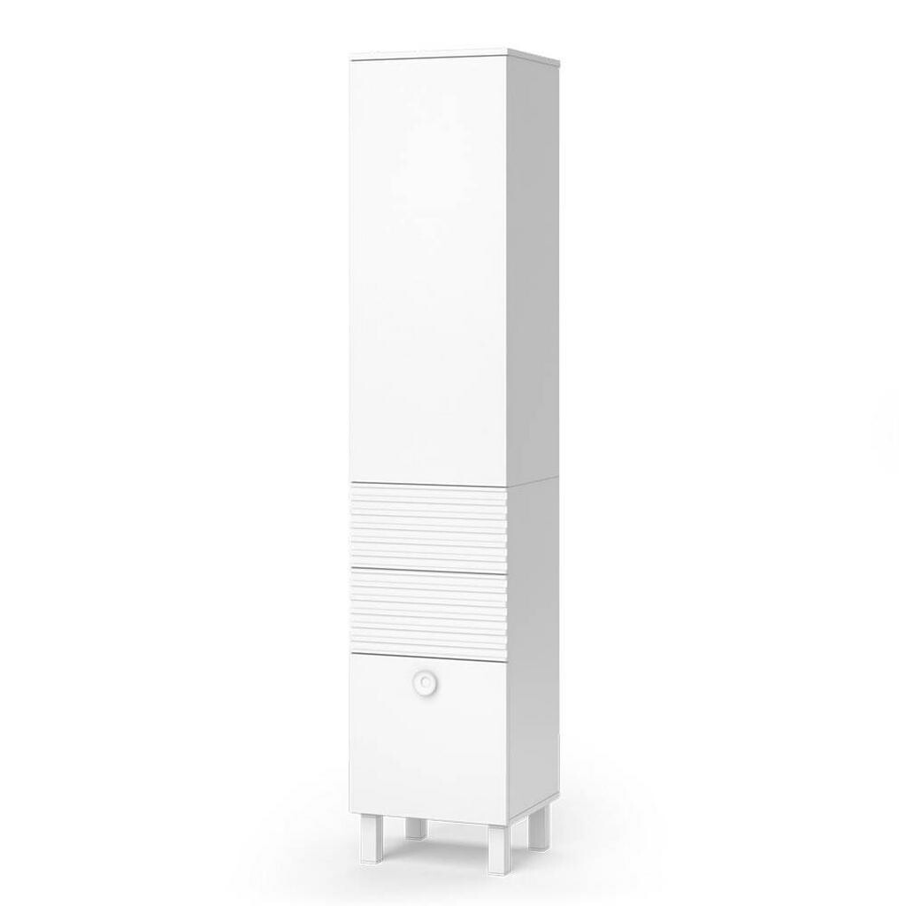 Vicco KOUPELNOVÁ SKŘÍŇKA Sola Bílá 40.2 x 192.4 cm s dvířky a zásuvkami