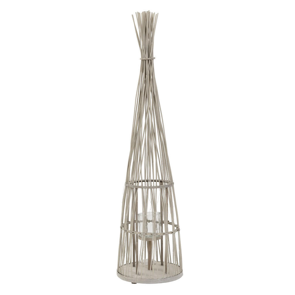 ECD-Germany BAMBUSOVÁ LAMPION V: 91 cm, dřevěná barva, styl boho