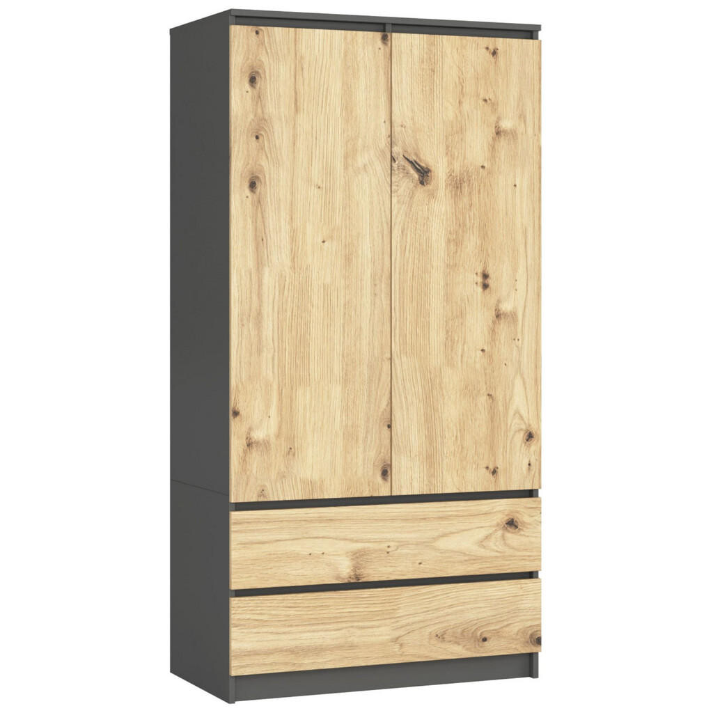 RAUMHIRSCH FURNITURE ŠATNÍK grafitově šedý, dub Artisan 180/90/51
