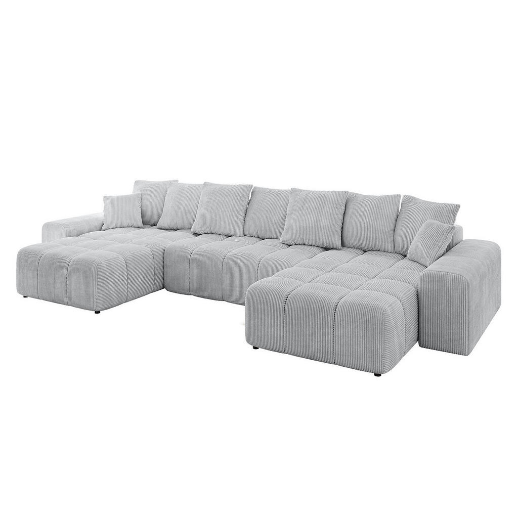 ALTDECOR SEDACÍ SOUPRAVA ENIL-U 401 x 189 x 68 šedá manšestr