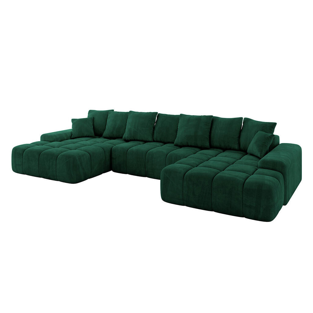 ALTDECOR SEDACÍ SOUPRAVA ENSI-U – 353 x 164 x 69 cm – tmavě zelená