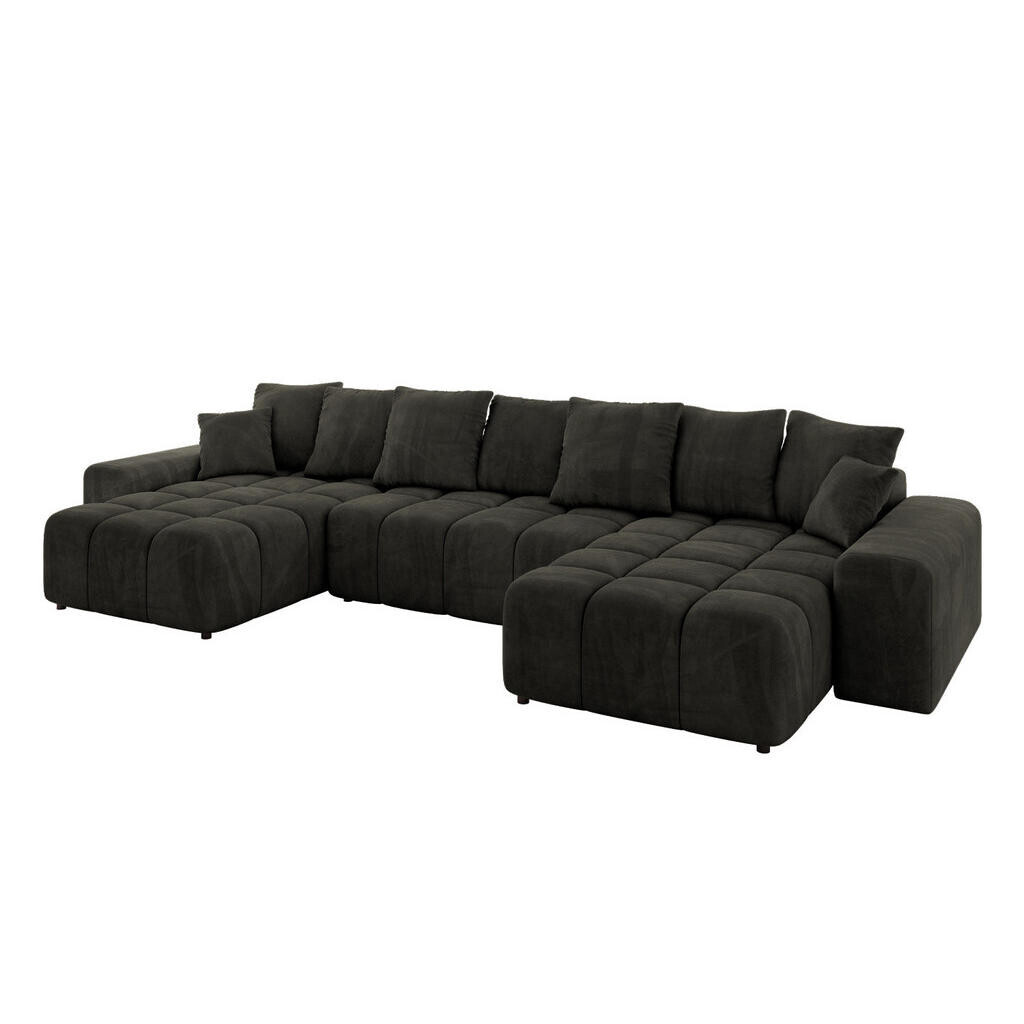 ALTDECOR SEDACÍ SOUPRAVA ENIL-U 401x189x68 černý velur