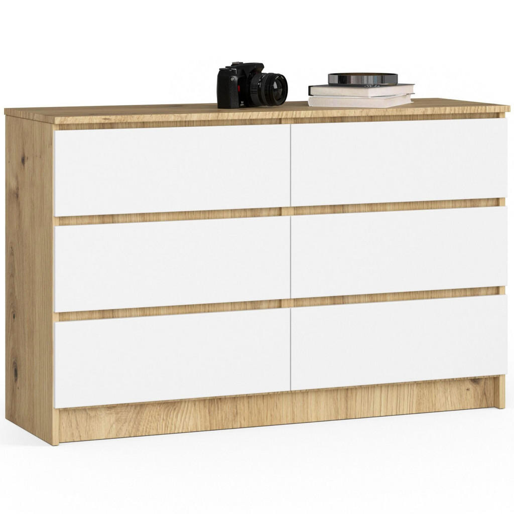 RAUMHIRSCH FURNITURE KOMODA dub Artisan, bílá 77/120/40
