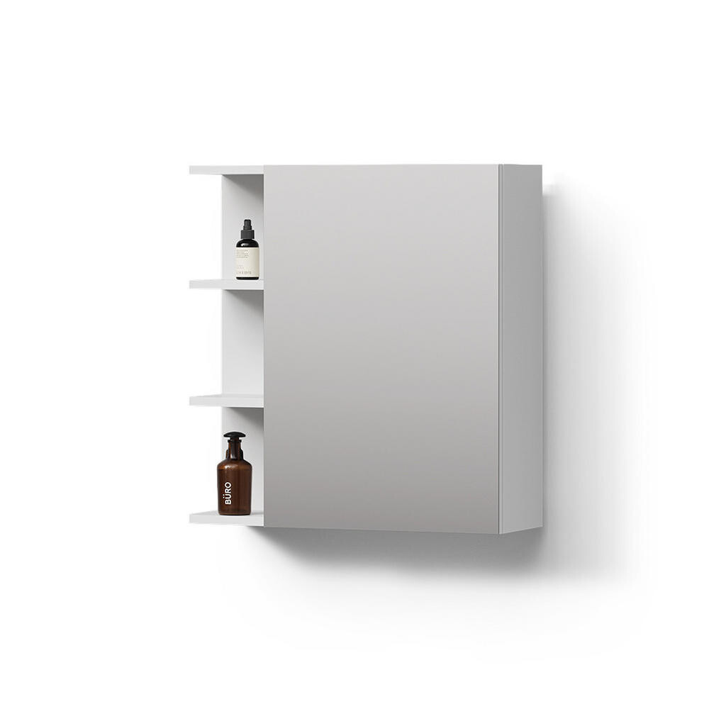 Livinity® KOUPELNOVÁ ZRCADLOVÁ SKŘÍŇKA Fucino Bílá 62 x 64 cm