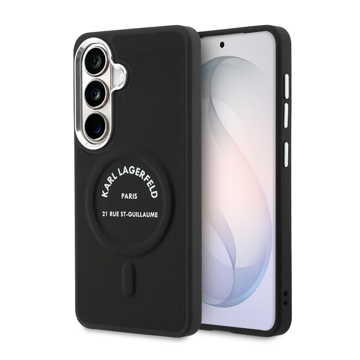 Karl Lagerfeld PU RSG Logo Magnetic Zadní Kryt pro Samsung Galaxy S26+ Black KLHMS26MPSKRSGEK