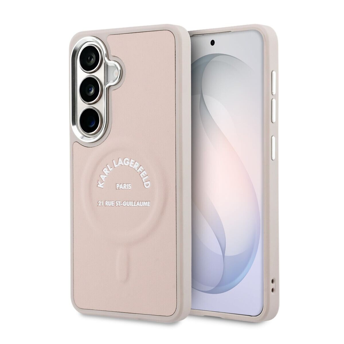 Karl Lagerfeld PU RSG Logo Magnetic Zadní Kryt pro Samsung Galaxy S26 Pink KLHMS26SPSKRSGEP