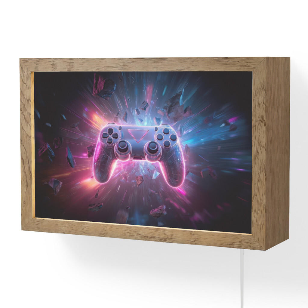 OnlyWow NÁSTĚNNÁ LAMPA Controller - Neon - Explosion - Abstraktní 30x20 cm