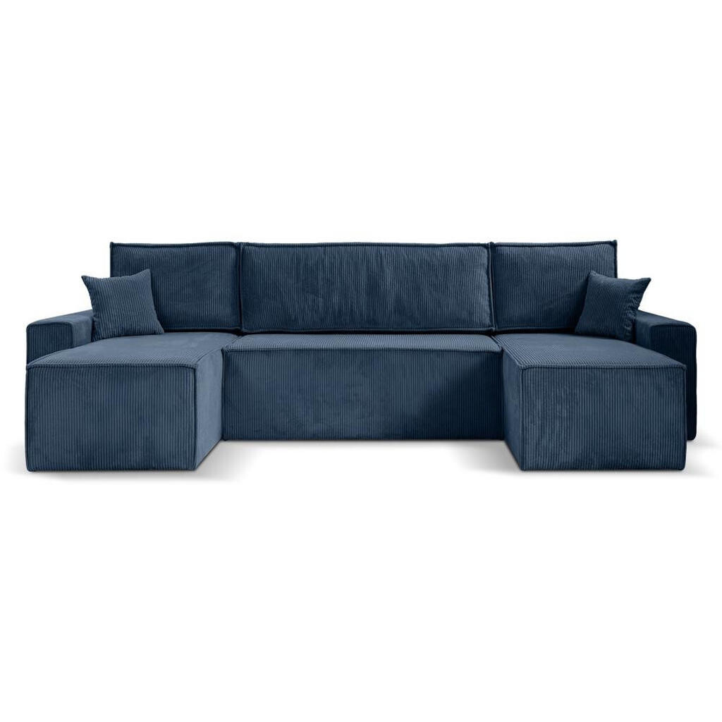 Beautysofa SEDACÍ SOUPRAVA Hektor U s funkcí spaní, tmavě modrá