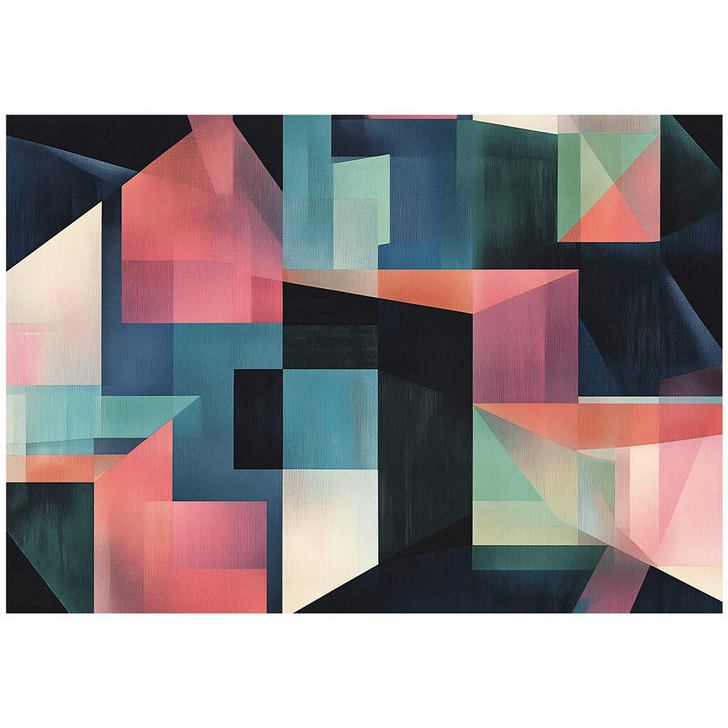 Wallarena ABSTRAKTNÍ geometrická barevná fototapeta do obývacího pokoje/ložnice 250x175