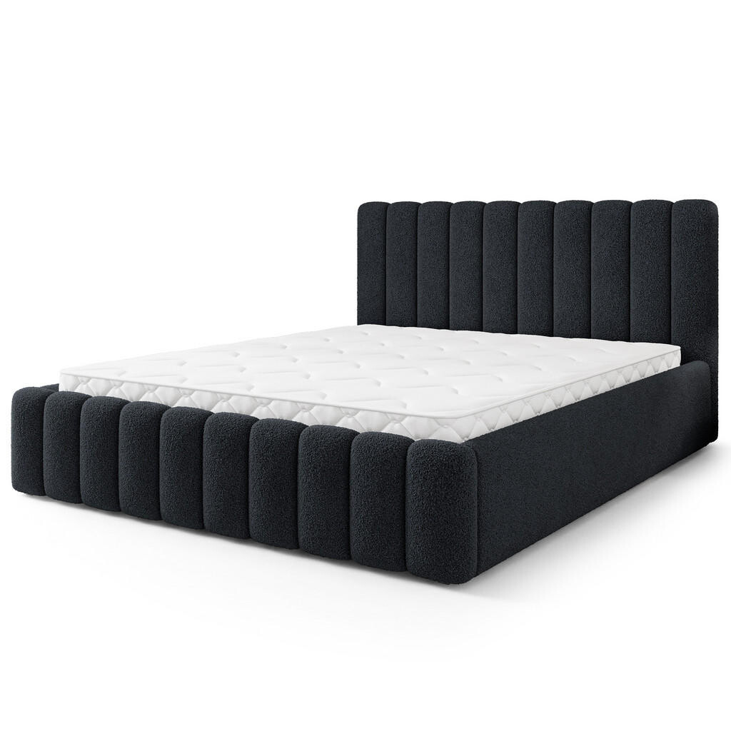 MASSENO ČALOUNĚNÁ Postel DINESE 200x200 cm Černá