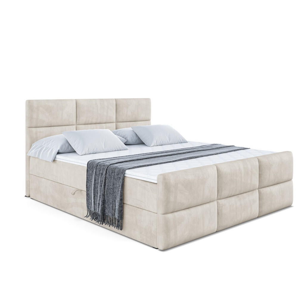 ALTDECOR AMERICKÁ postel OHIO-Z – 180 × 200 cm – H3 – ecru