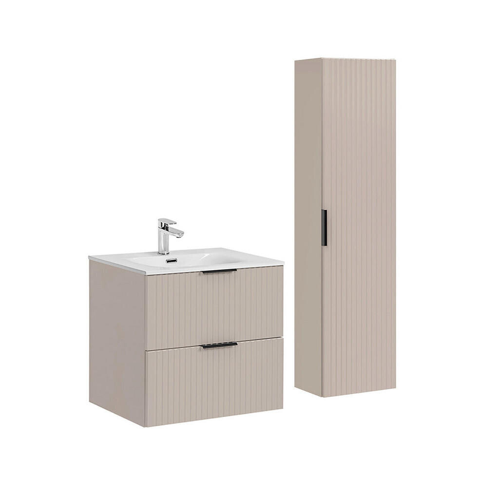 Petits-meubles KOUPELNOVÝ NÁBYTEK 60.2cm Adriel 2er-Set Béžová