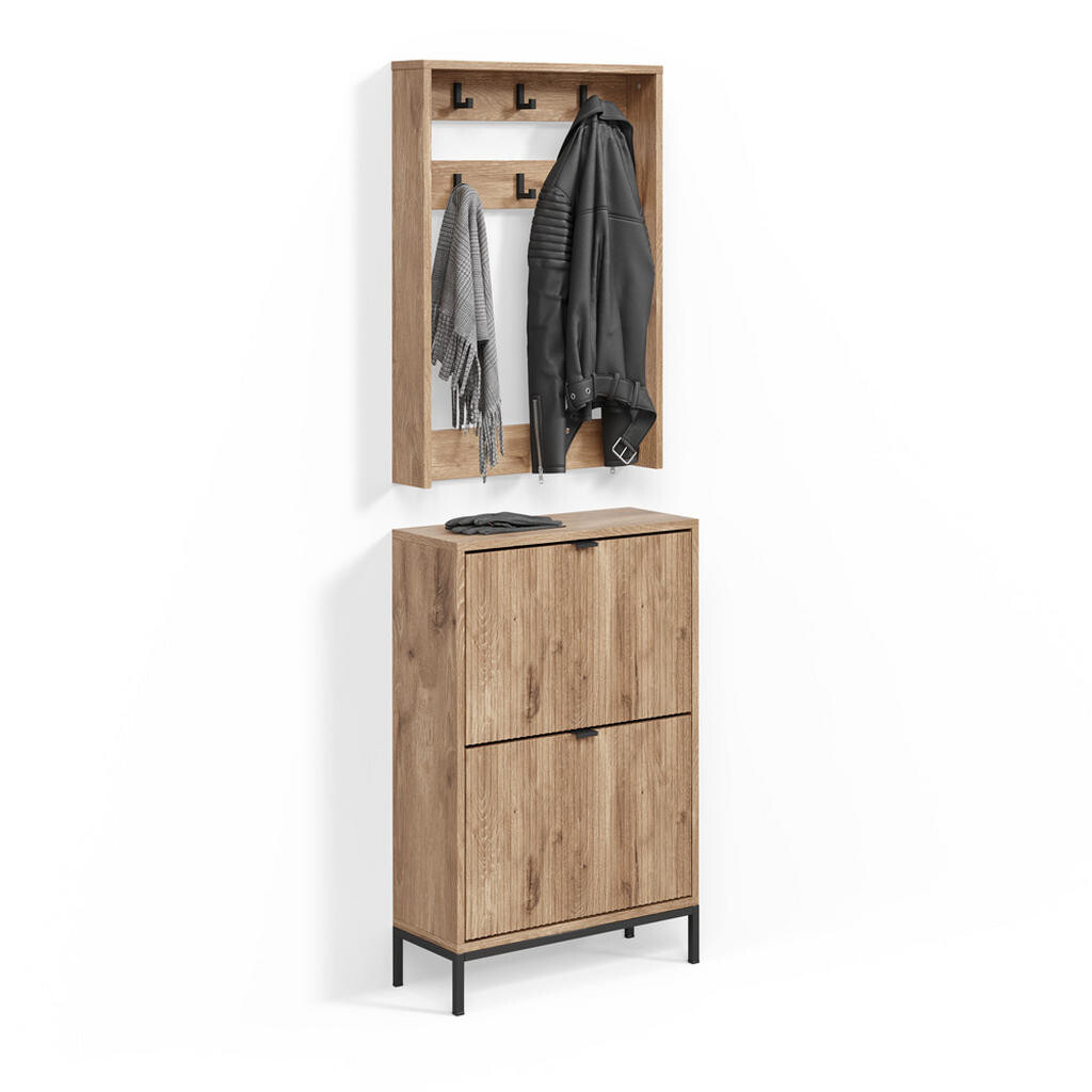 Livinity® ŠATNÍ SKŘÍŇ Aterno Dub Viking Sada, 2 díly