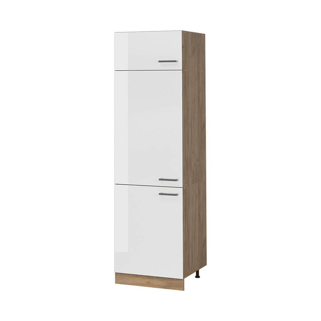 Vicco VYSOKÁ SKŘÍŇ R-Line, Bílá vysoký lesk/Zlatý mocný dub, 60 cm
