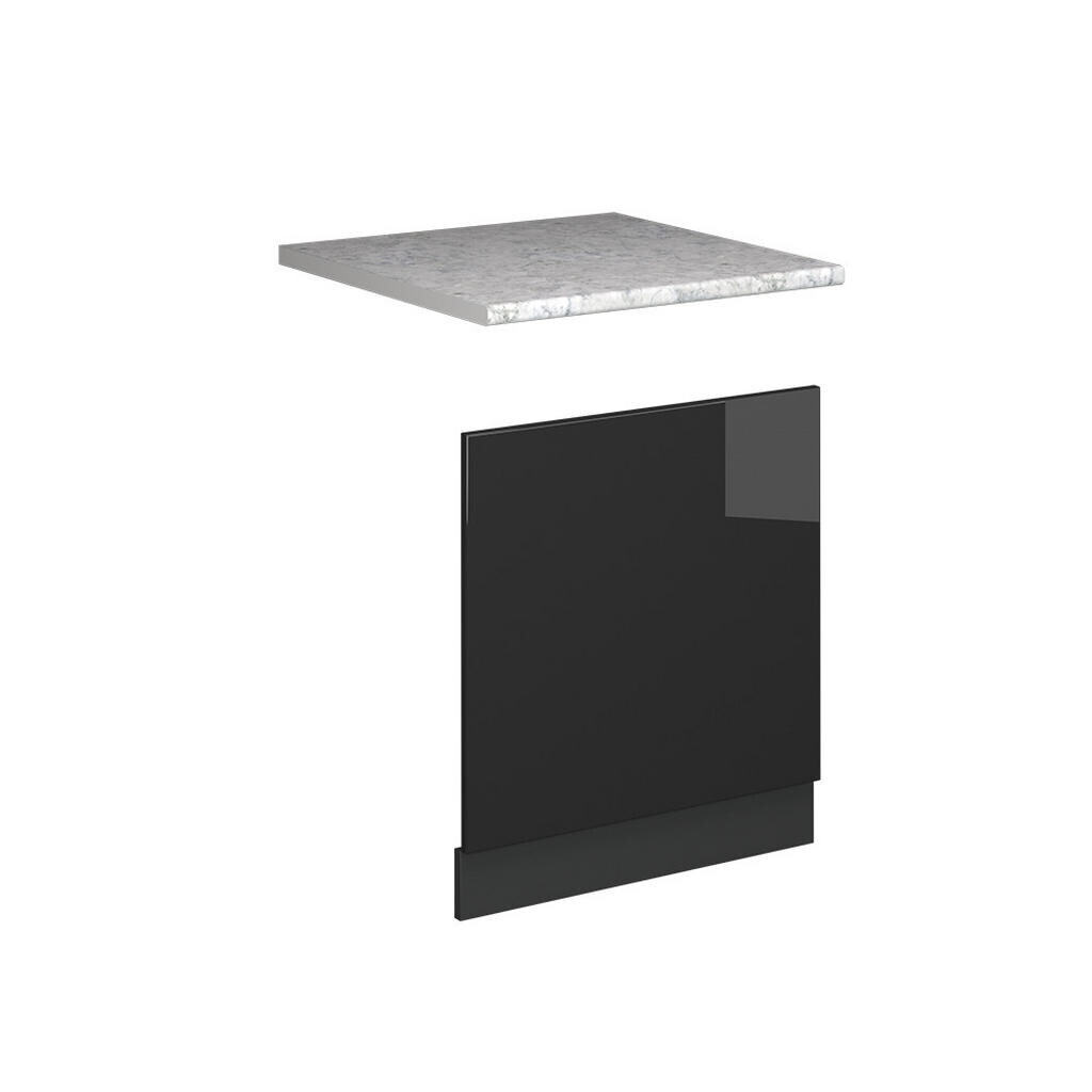Vicco PŘEDNÍ PANEL Fame-Line Antracitový vysoký lesk 60 cm , PD Mramor