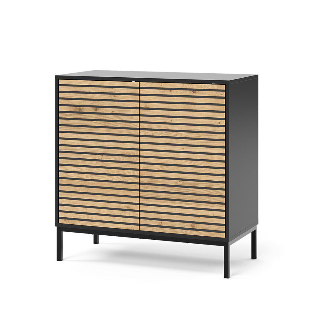 Vicco KOMODA Eliza Zlatý dub power/antracit 80 x 81.2 cm se 2 dveřmi