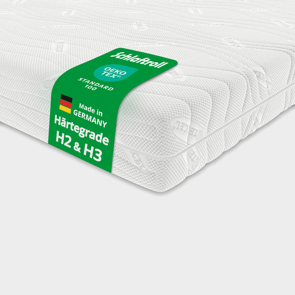 Schlaftroll MATRACE ZE STUDENÉ PĚNY 90x200 22 cm – 7 zón – H2/H3 – ortopedická – Lyocell potah – prodyšná