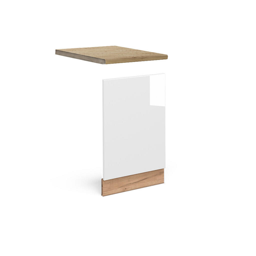 Vicco PŘEDNÍ PANEL Fame-Line Bílá vysoký lesk 45 cm , PD Dub
