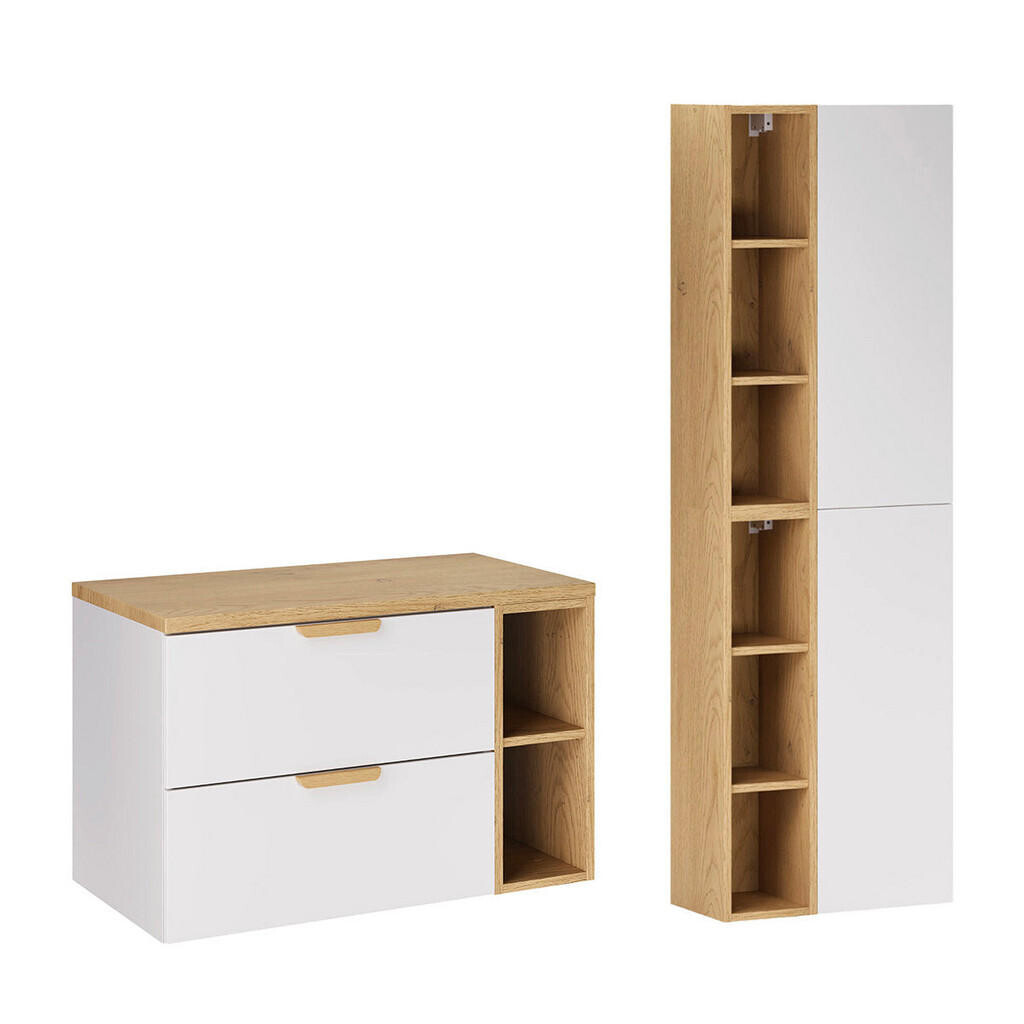 Petits-meubles SKŘÍŇKA POD UMYVADLO 80.6cm Oria 2er-Set Bílá