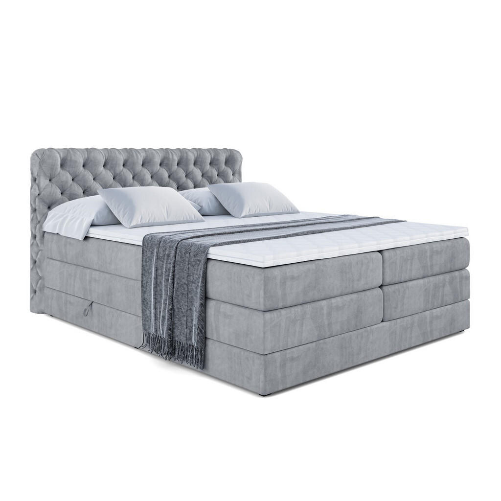 ALTDECOR POSTEL boxspring BOXI8 KING – 180x200 – H3/H4 – šedá