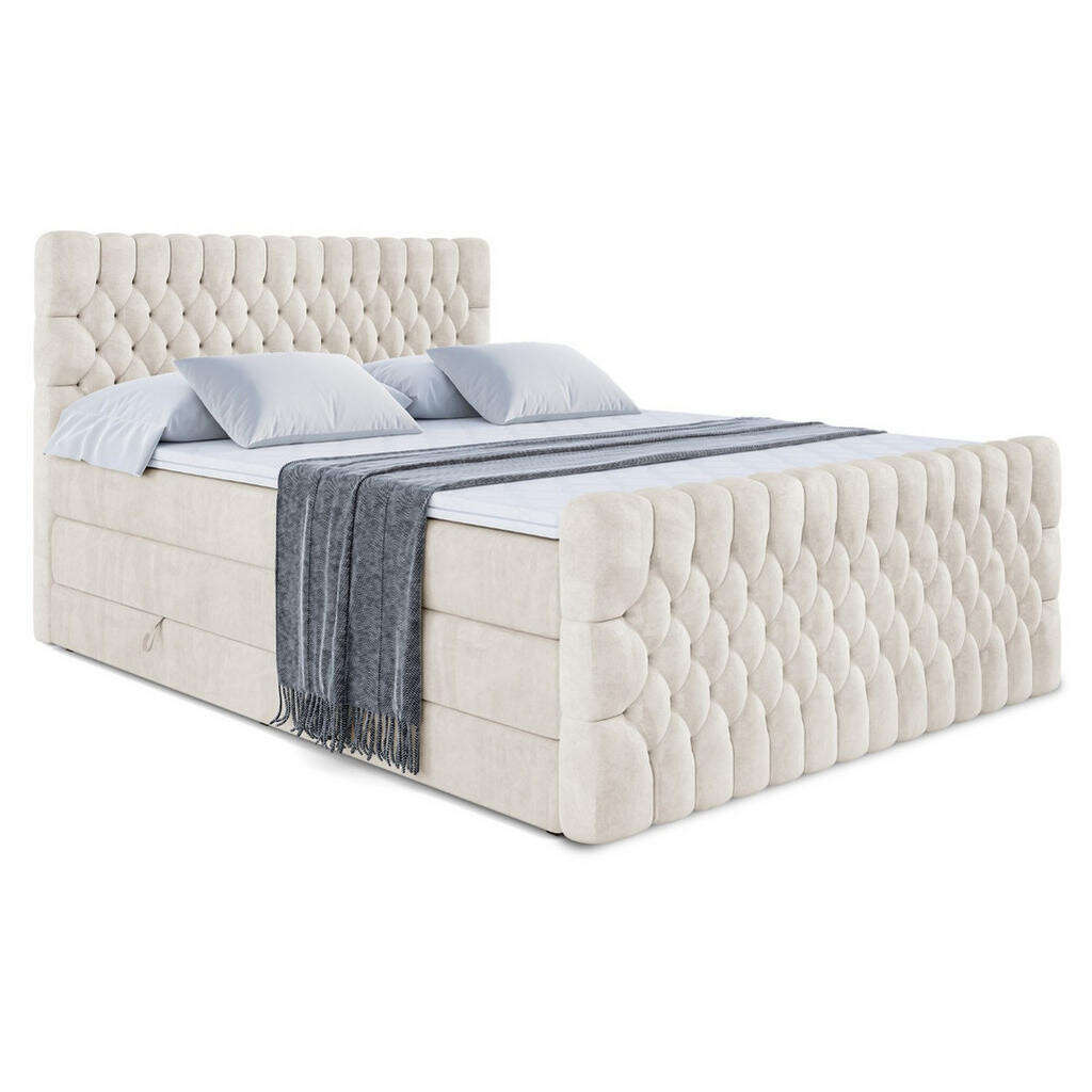 ALTDECOR POSTEL boxspring SERENE-Z KING – 200 x 200 – H3/H4 – ecru