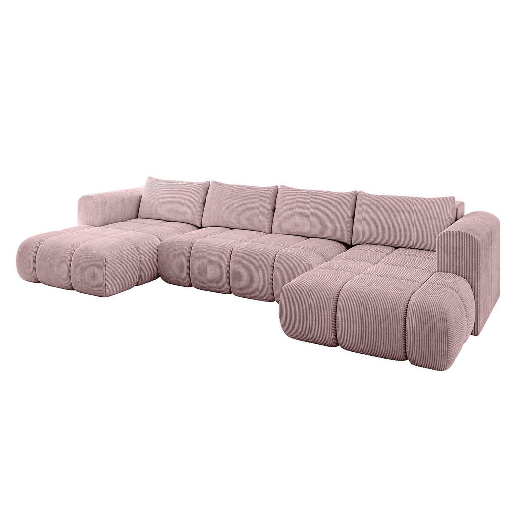 ALTDECOR SEDACÍ SOUPRAVA CLOUD-U 405x185x90 růžový manšestr