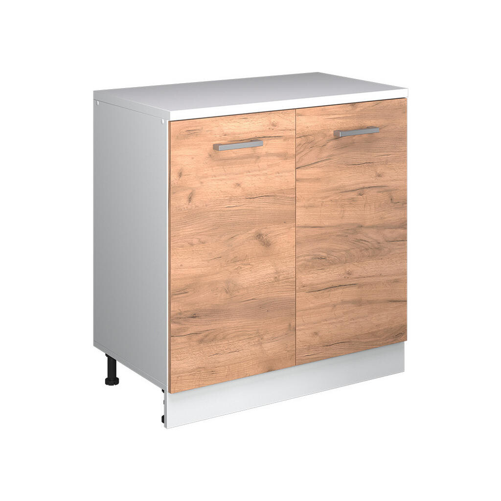 Vicco ROZŠIŘUJÍCÍ SKŘÍŇKA Rion, Zlatý mocný dub/Bílá, 80 x 46 cm bez šikminy se 2 dveřmi