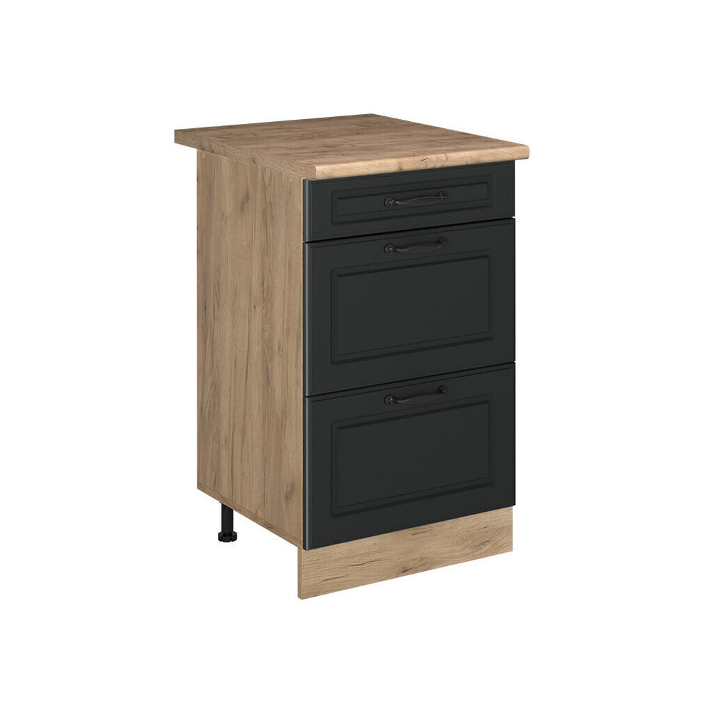 Vicco SPODNÍ SKŘÍŇKA KUCHYŇSKÉ LINKY R-Line, Antracitový venkovský dům/Zlatý mocný dub, 50 cm pracovná doska Dub Goldkraft