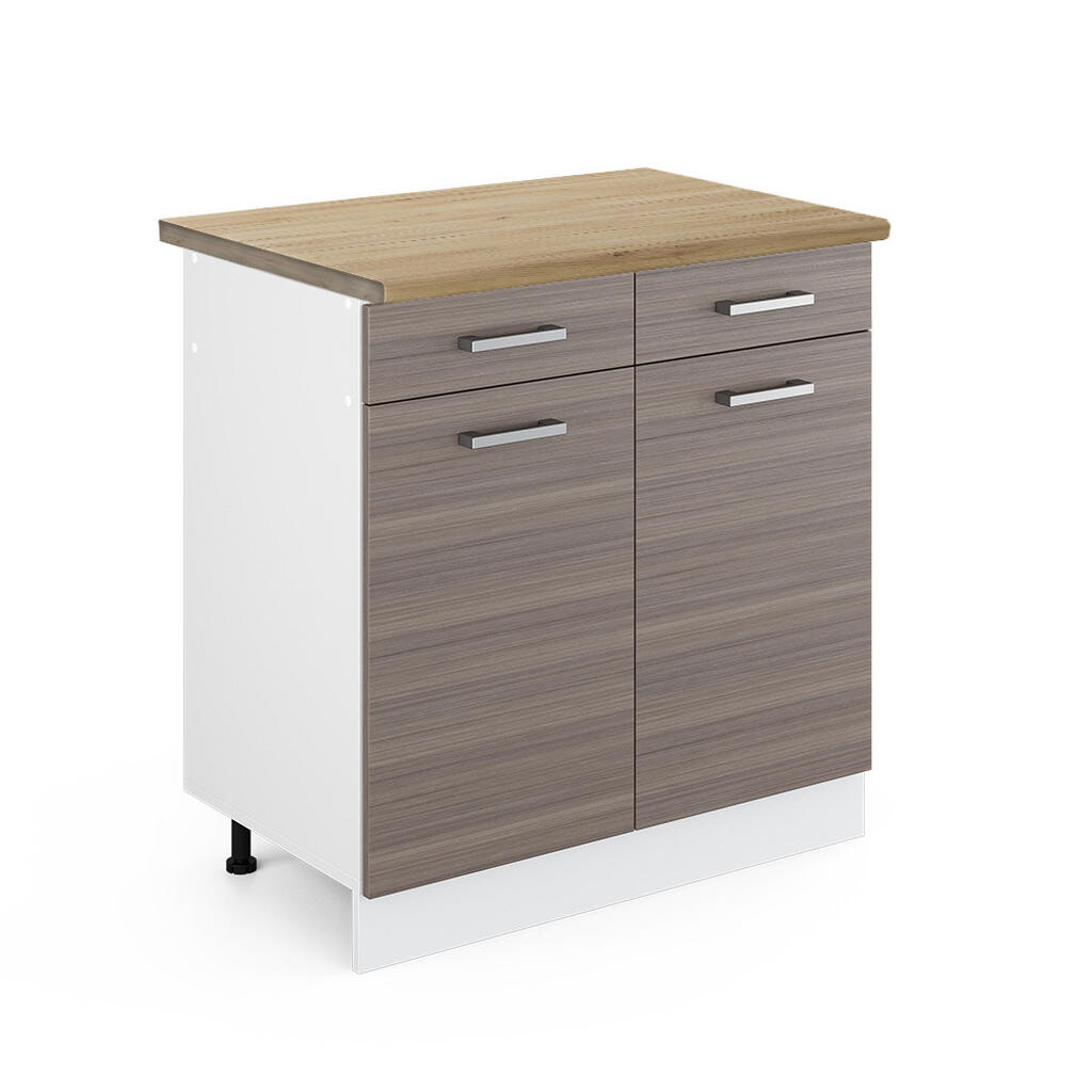 Vicco SPODNÍ SKŘÍŇKA KUCHYŇSKÉ LINKY R-Line Ušlechtilá šedá 80 cm , PD Dub